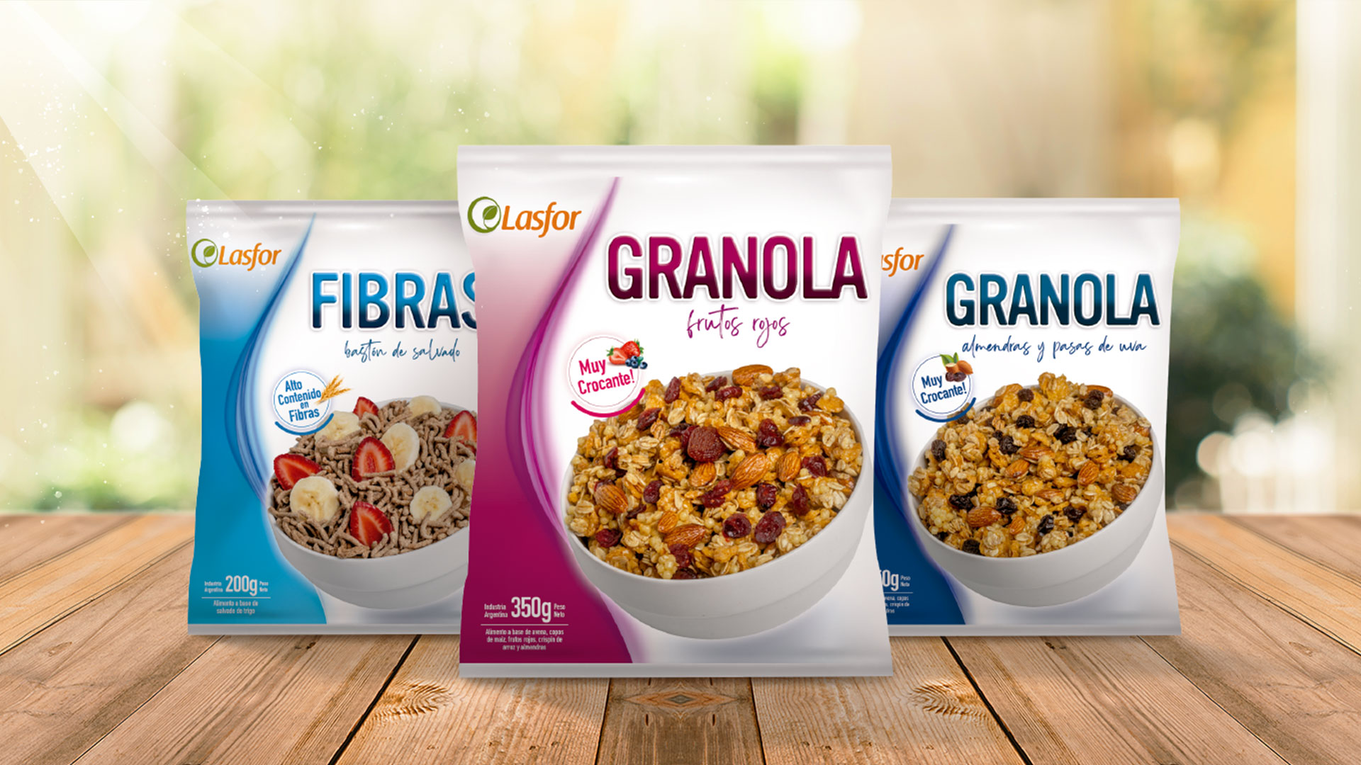 Nuestras granolas y fibras llegan a los supermercados de Argentina